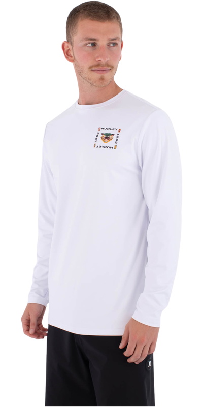 Hurley Mens Regular Bolud Long Sleeve Rash Vest