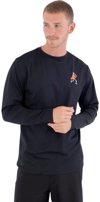 2026 Hurley Mens Regular Flamengue Long Sleeve Rash Vest MLEU00006 - Black
