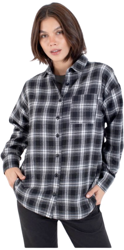 Hurley Womens Budapest Flannel Long Sleeve Shirt