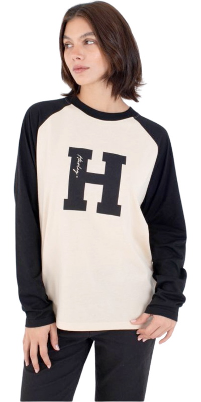 Hurley Womens Our Run Raglan Long Sleeve Tee .