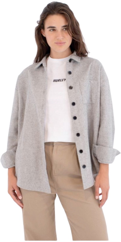 Hurley Womens Union Solid Flannel Shirt