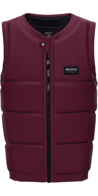 2026 Mystic Mens Star Front Zip Wake Impact Vest 35005.240245 - Oxblood Red