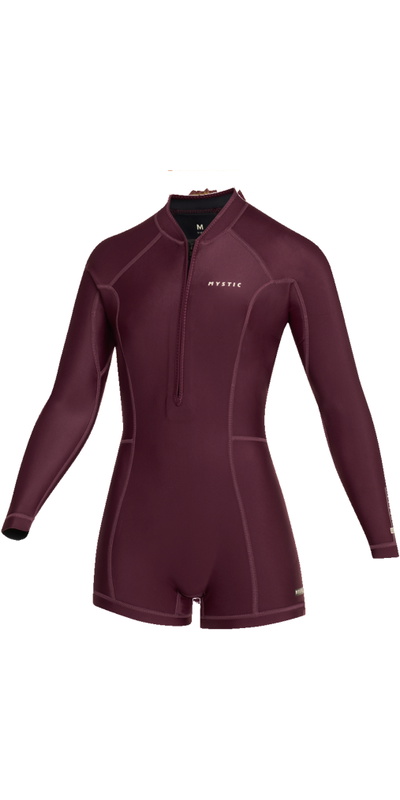 Mystic Femmes Lunar 2/2mm Front Zip Manches Longues Shorty Combinaison Néoprène