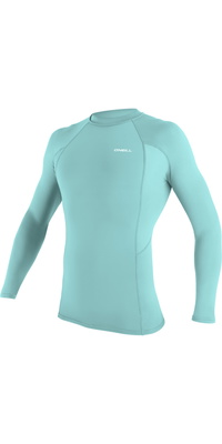 2026 ONeill Mens Basic Skins Long Sleeve Rash Vest 5714 - Canal Blue
