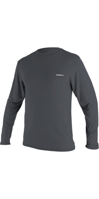 2026 ONeill Mens Basic Skins Long Sleeve Sun Shirt 5719 - Graphite