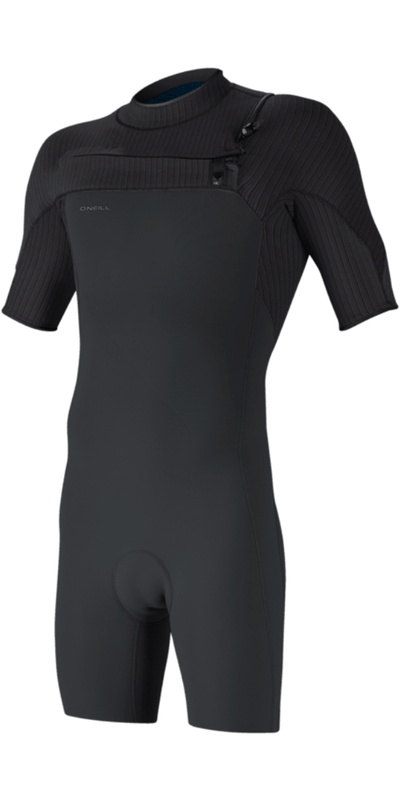 O'Neill Mens Hyperfreak 2mm Chest Zip Shorty Wetsuit