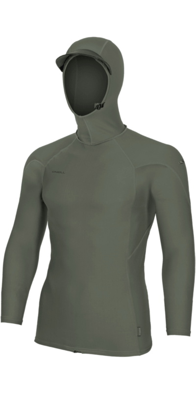 O'Neill Mens Hyperfreak Skins Long Sleeve Hooded Rash Vest