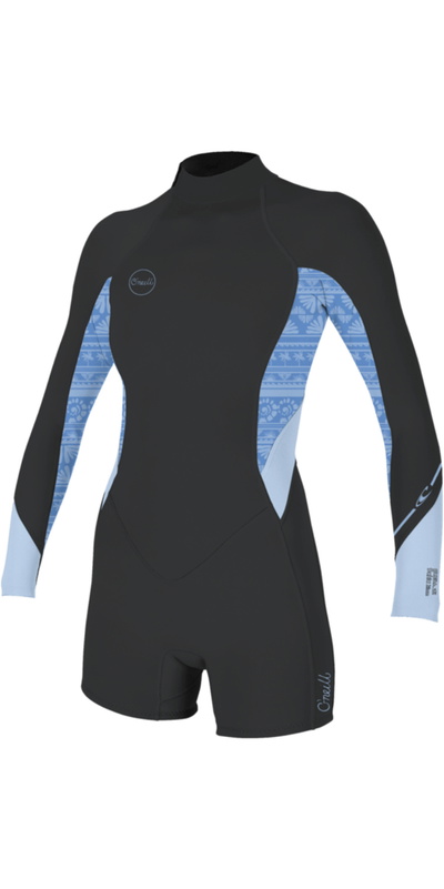 O'Neill Womens Bahia 2/1mm Back Zip Long Sleeve Springsuit Wetsuit