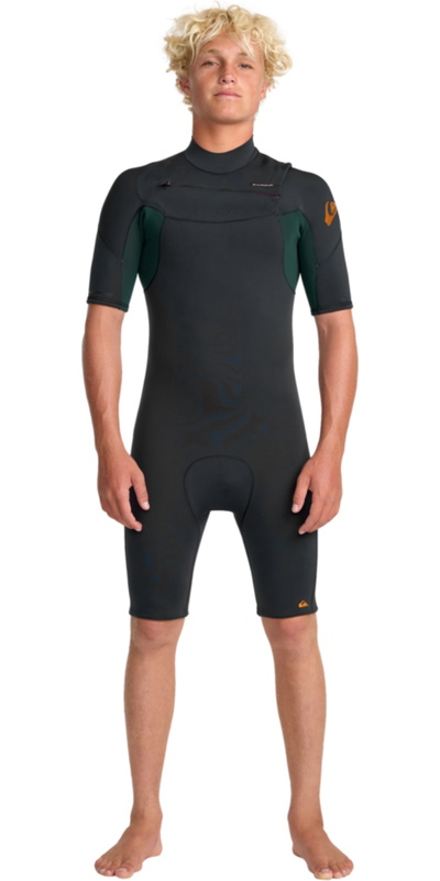 Quiksilver Mens Everyday Sessions 2/2mm Chest Zip Shorty Wetsuit