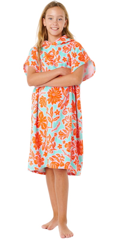 Rip Curl Junior Blandad Bomulls Poncho Handduk Med Huva