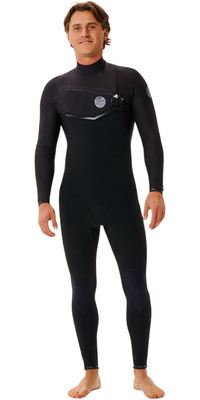 2026 Rip Curl Mens E-Bomb 3/2mm Chest Zip Wetsuit 17SMFS - Black