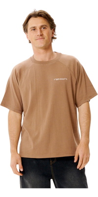 2026 Rip Curl Mens Inner Visions Flogged Tee 0XBMTE - Mocha
