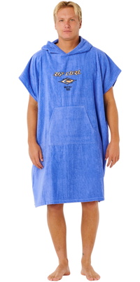 2026 Rip Curl Mens Logo Hooded Poncho Towel 00GMTO - Blue Haze