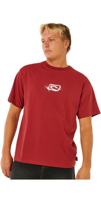 2026 Rip Curl Mens Medina Inner Vision Spray Tee 0XEMTE - Merlot