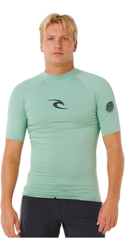 Rip Curl Mens Waves UPF Performance Short Sleeve Rash Vest