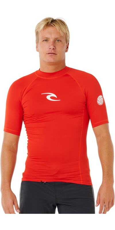 Rip Curl Mens Waves UPF Performance Short Sleeve Rash Vest