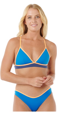 2026 Rip Curl Womens Mirage Fusion Xback Tri Bikini Top 0S7WSW - Blue
