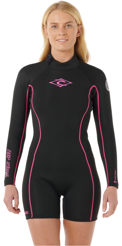 Rip Curl Womens Steph Gilmore Dawn Patrol 2mm Back Zip Long Sleeve Shorty Wetsuit