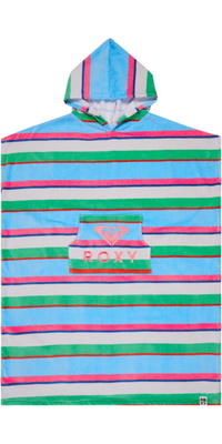 2026 Roxy Womens Stay Magical Printed Poncho Towel ERJAA04433 - Cloud Dancer Classic Stripe