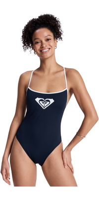 2026 Roxy Womens The Retro Essentials High Leg One Piece ERJX103798 - Anthracite