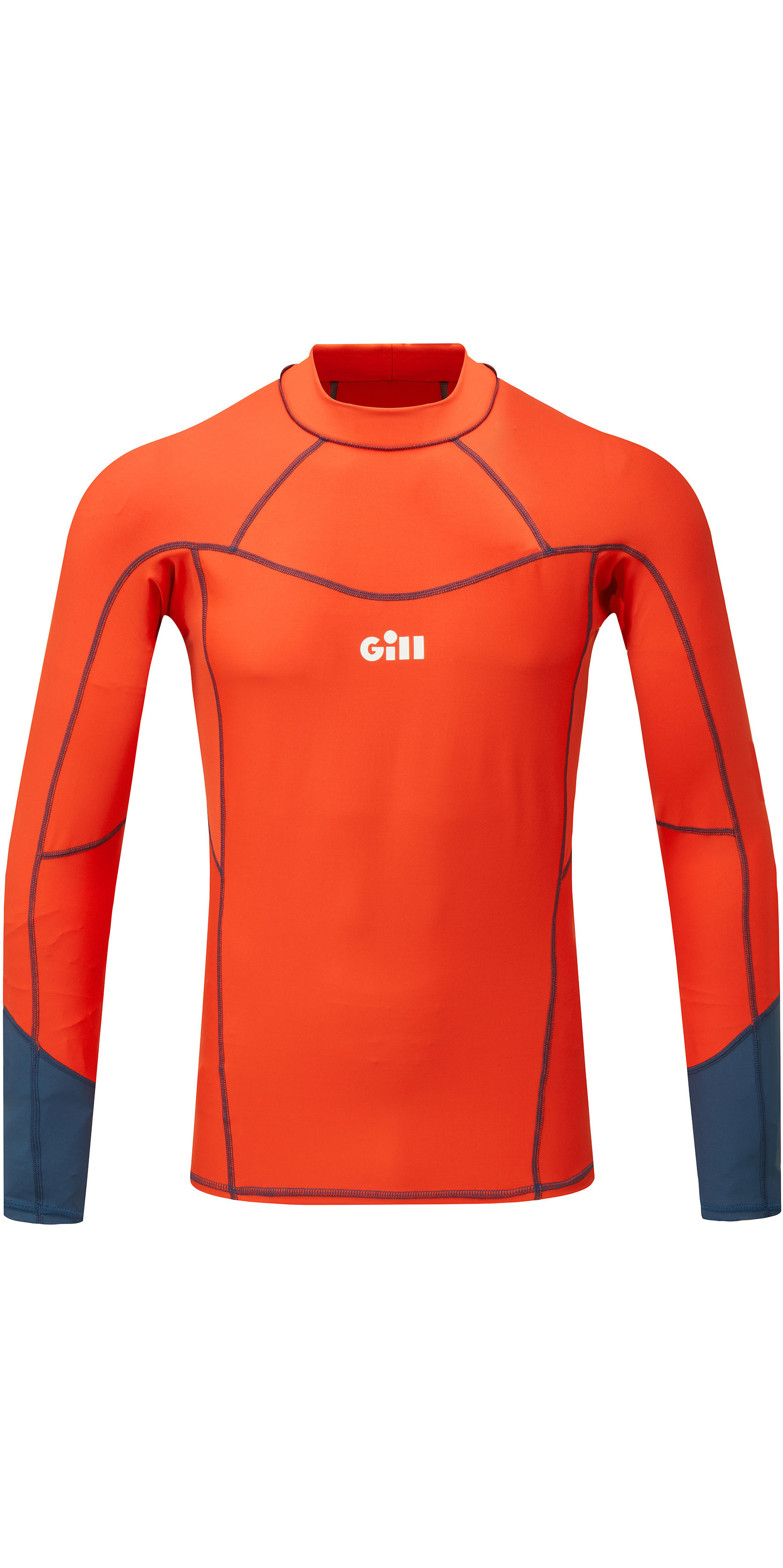 2024 Gill Mens Pro Long Sleeve Rash Vest 5020 - Orange - Wetsuits - Rash  Vests