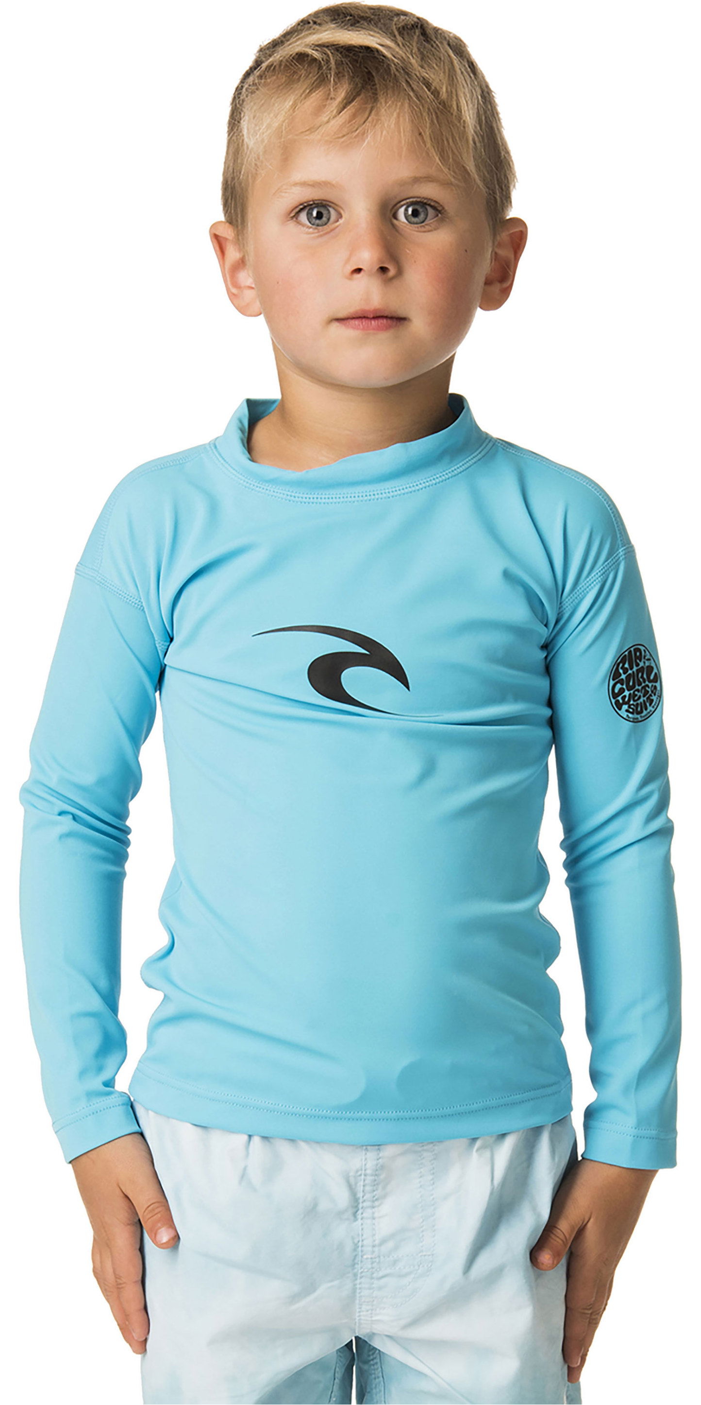 2020 Rip Curl Toddler Boys Corpo Long Sleeve Rash Vest WLY5CO Blue