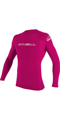2026 ONeill Youth Basic Skins Long Sleeve Rash Vest Watermelon 3346