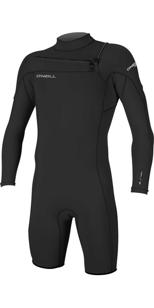 2026 O'Neill Mens Hammer 2mm Long Sleeve Chest Zip Shorty Wetsuit 4928 - Black