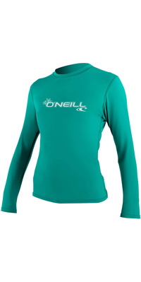 2026 ONeill Womens Basic Skins Long Sleeve Rash Tee 4340 - Light Aqua