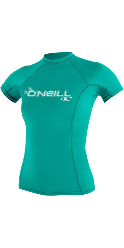 O'Neill Womens Basic Skins Short Sleeve Crew Rash Vest
