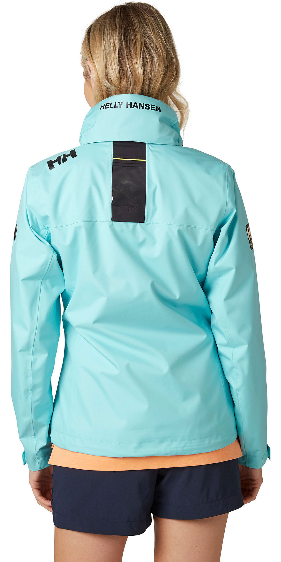 2020 Helly Hansen Womens Hooded Crew Mid Layer Jacket 33891 Glacier Blue Wetsuit Outlet