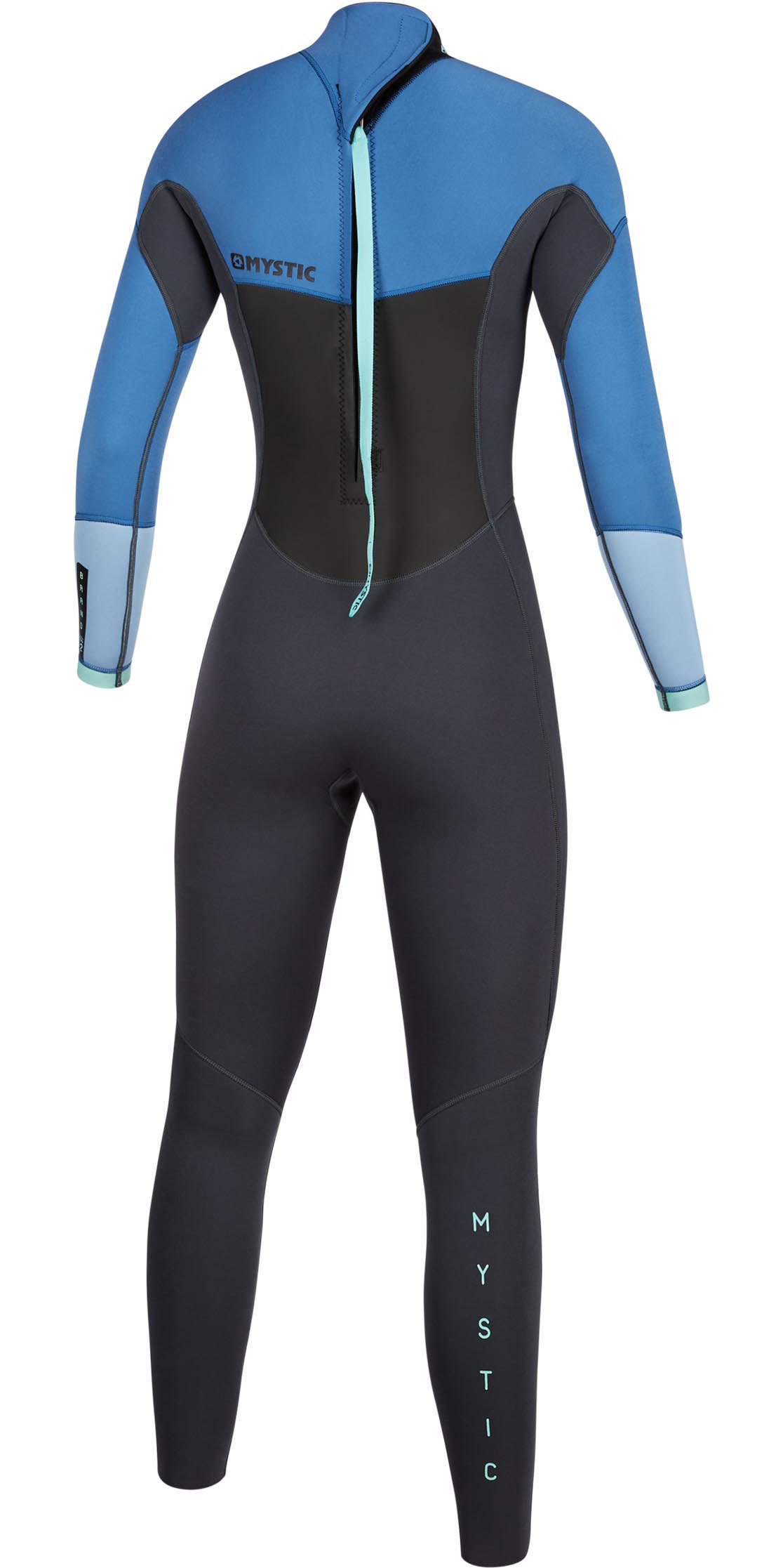 2020 Mystic Womens Brand 3/2mm Back Zip Wetsuit 200080 Menthol Blue