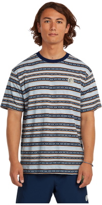 2026 ONeill Mens Originals Jacquard Stripe T-Shirt 2850343 - Blue Originals Hstripe