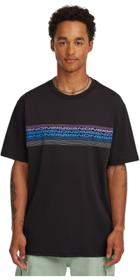 2026 ONeill Mens Logo Stripe T-Shirt 2850362 - Black Out