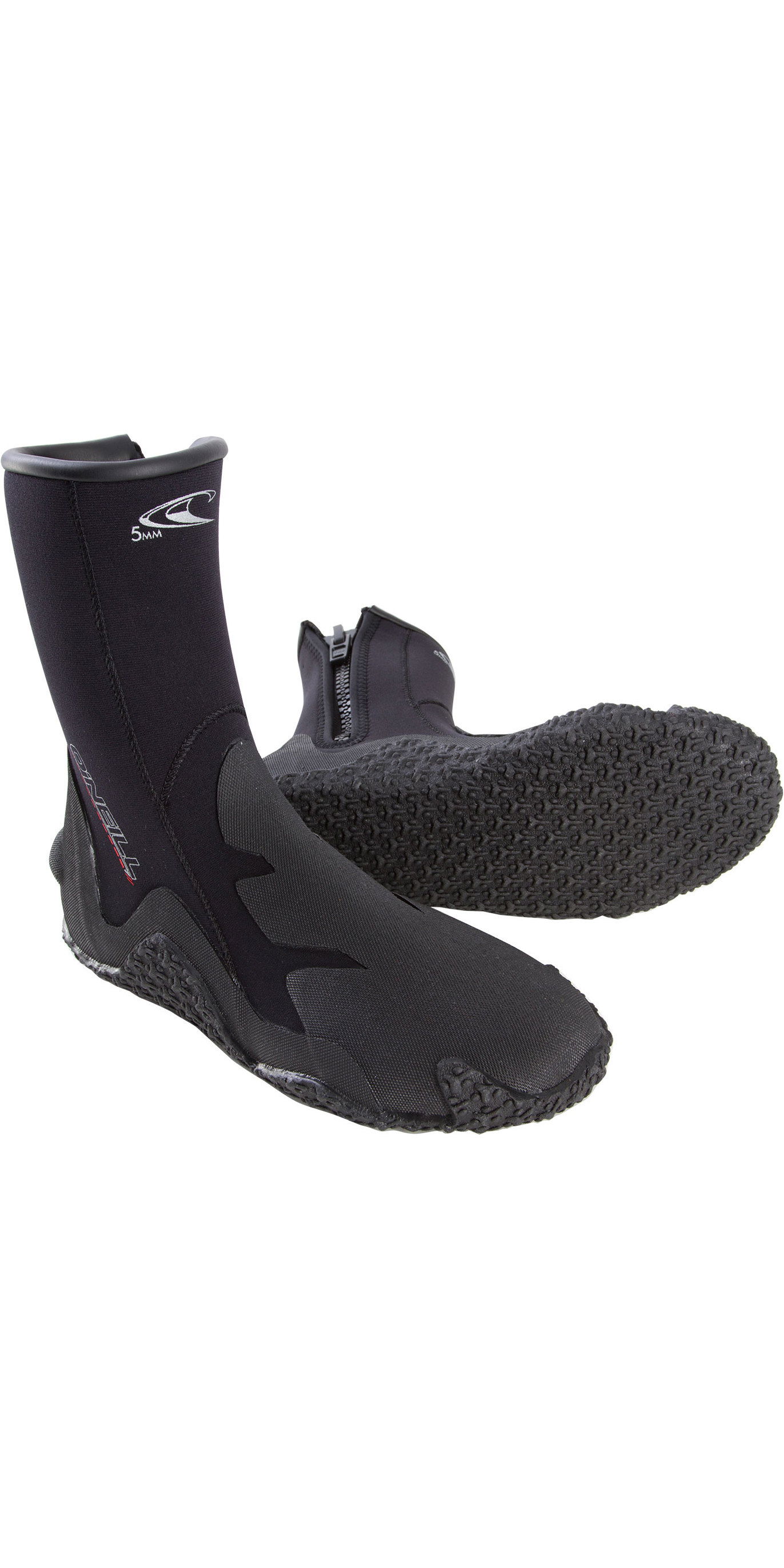 2025 O'Neill 5mm Zipped Dive Boots 3999 Black Wetsuits