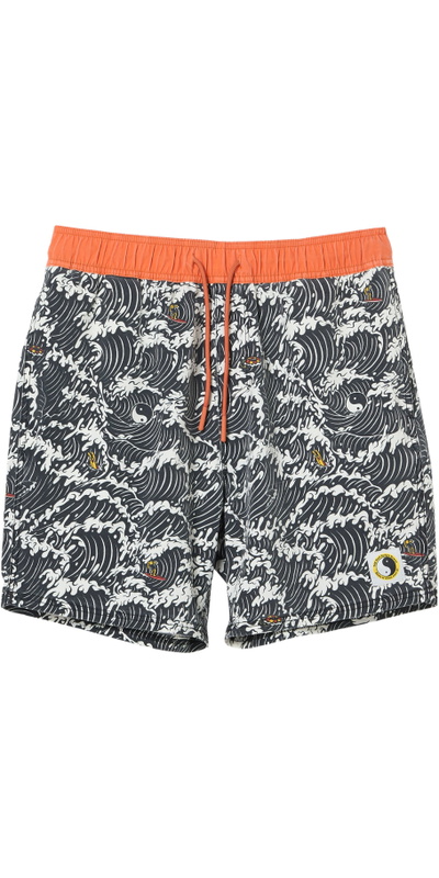 T & C Surf Designs Mens Aloha Elastic 17.5" Beach Short