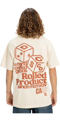 2026 DC Shoes High Rollin Tee EDYZT04367 - Oatmeal