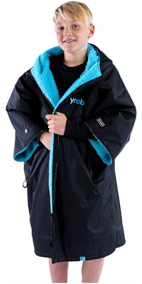 2026 Dryrobe Junior Advance Short Sleeve Changing Robe V3KSS - Black / Blue