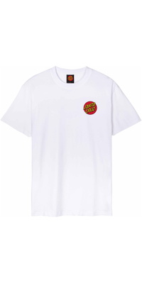 2026 Santa Cruz Mens Classic Dot Chest T-Shirt SCA-TEE-13915 - White