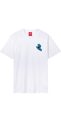 2026 Santa Cruz Mens Screaming Hand Chest T-Shirt SCA-TEE-13921 - White