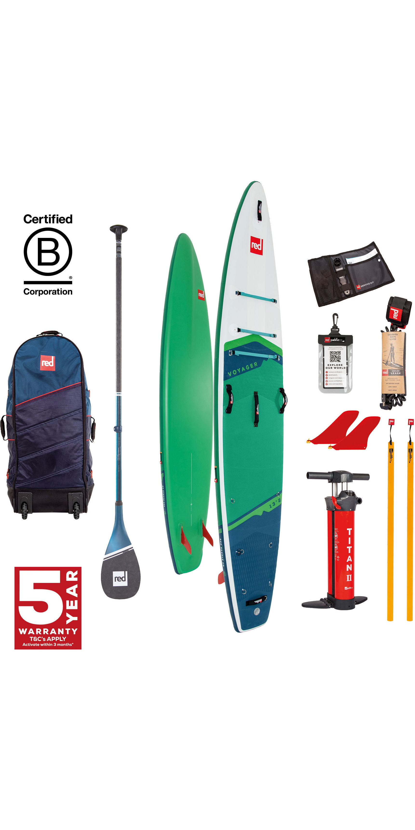 2024 Red Paddle Co 13'2'' Voyager Plus MSL Stand Up Paddle Board