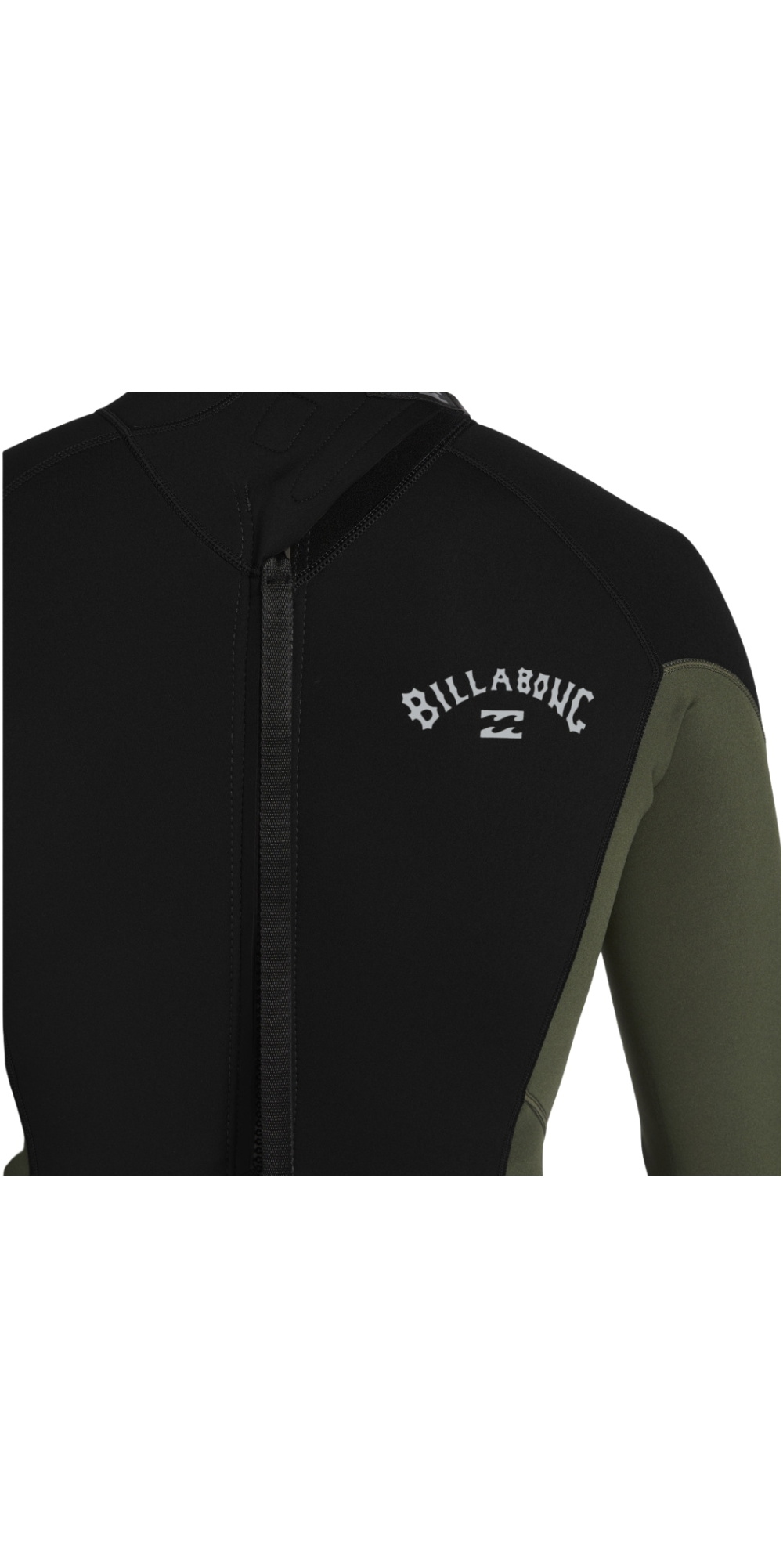 2025 Billabong Mens Foil 3/2mm Flatlock Back Zip Wetsuit - Moss - Picture 11 of 12