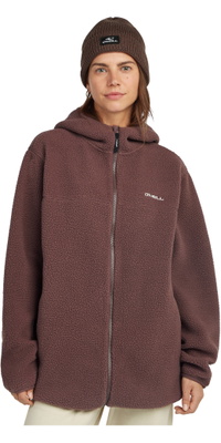 2026 ONeill Womens Must-Have Long Full Zip High Pile Fleece 1350095 - Purple Gray