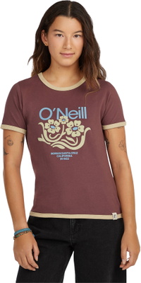 2026 O'Neill Womens O'riginals Front Print T-Shirt 1850277 - Purple Gray