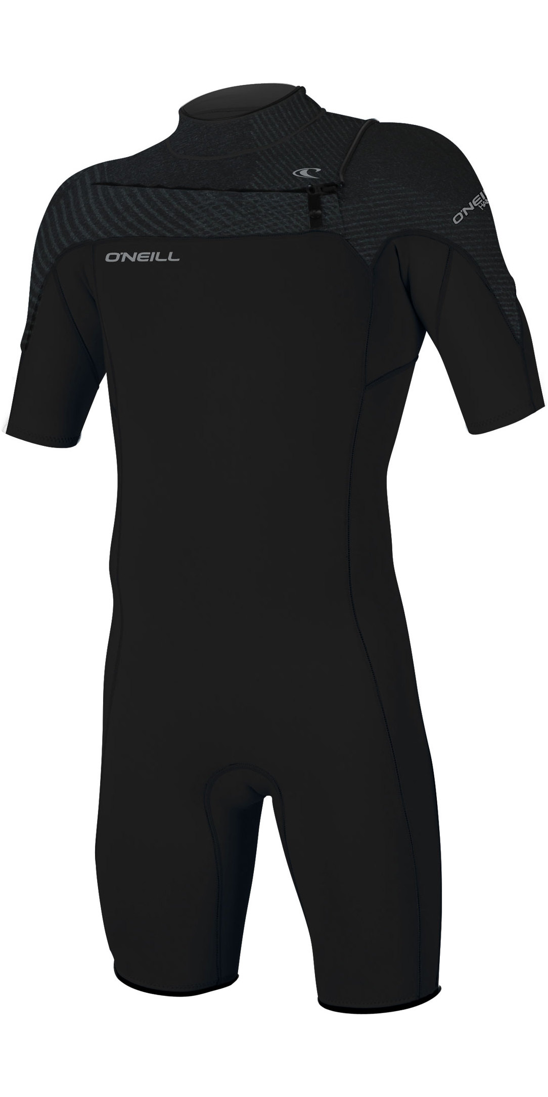 2019 O'Neill Mens Hammer 2mm Chest Zip Spring Shorty Wetsuit Black