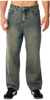 2026 Rip Curl Mens Archive Dirty Denim Jeans 02XMPA - Dirty Mid Blue
