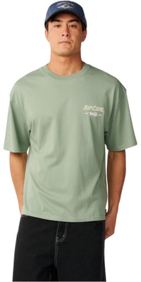 2026 Rip Curl Mens Heritage Icon T-Shirt 12FMTE - Sage