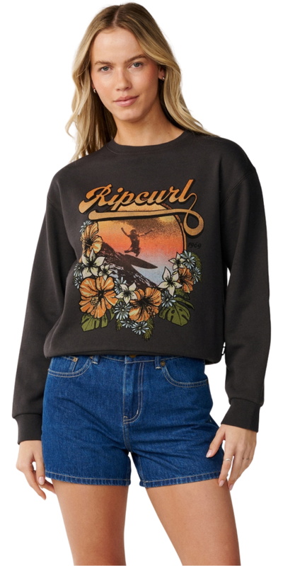 Rip Curl Womens Wave Standard Crew Sweatshirt