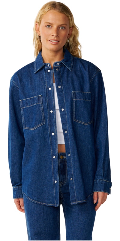 Rip Curl Womens Cruisin Denim Long Sleeve Shirt