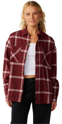 2026 Rip Curl Womens Venture Flannel Shirt 0Q0WSH - Dark Plum